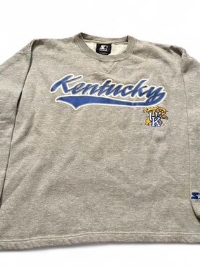 Vintage 90s Men’s Starter Kentucky Wildcats Gray Logo Sweatshirt Size XL
